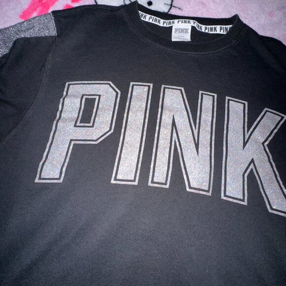 vs pink glitter holographic sweatshirt - Picture 2 of 6